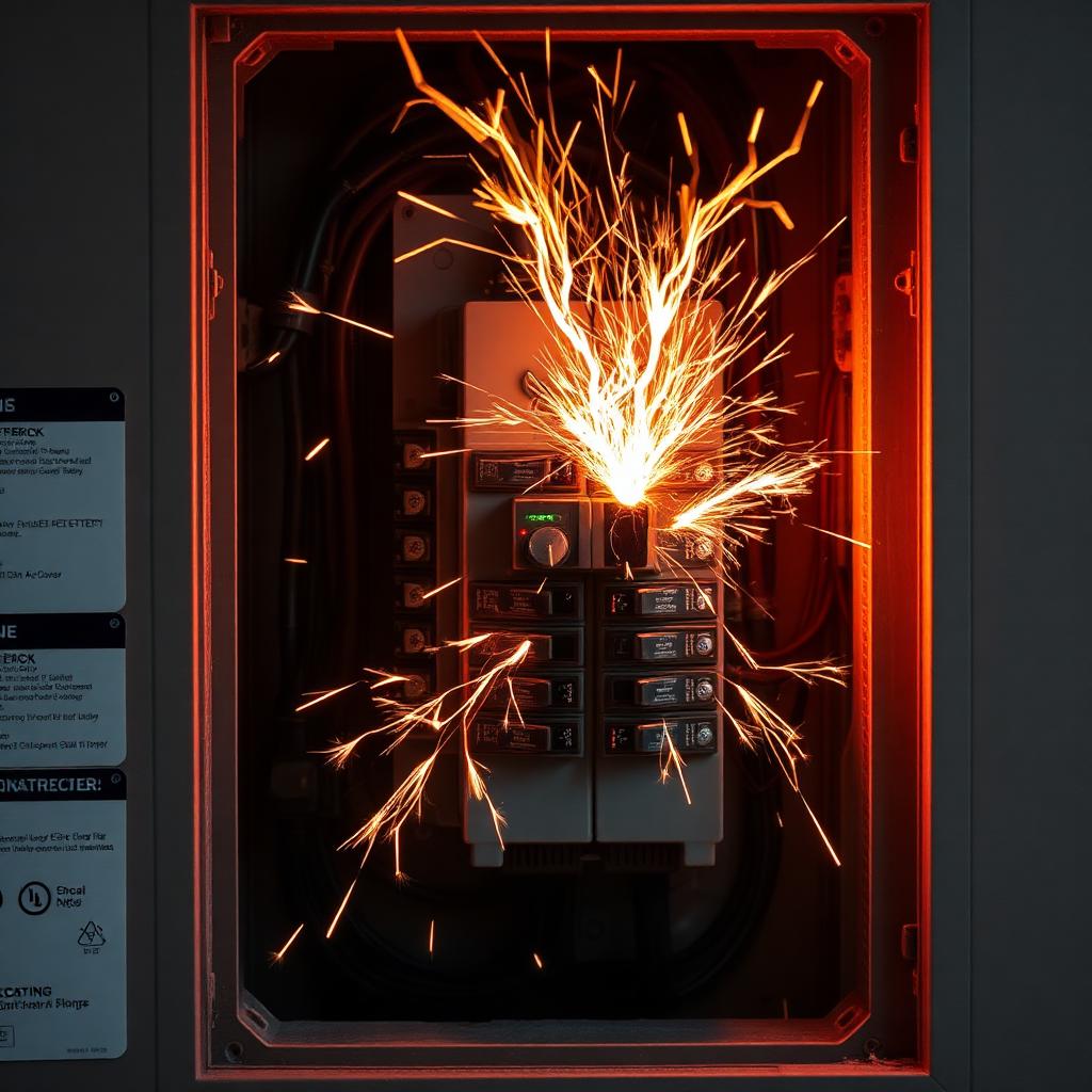 Electrical panel emergency with sparks