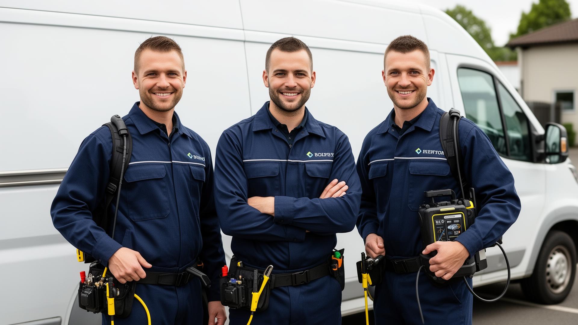 Professional pest control team ready to work